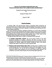Issues to Consider in Implementing the Socio-Economic Impact of Gambling Framework thumb