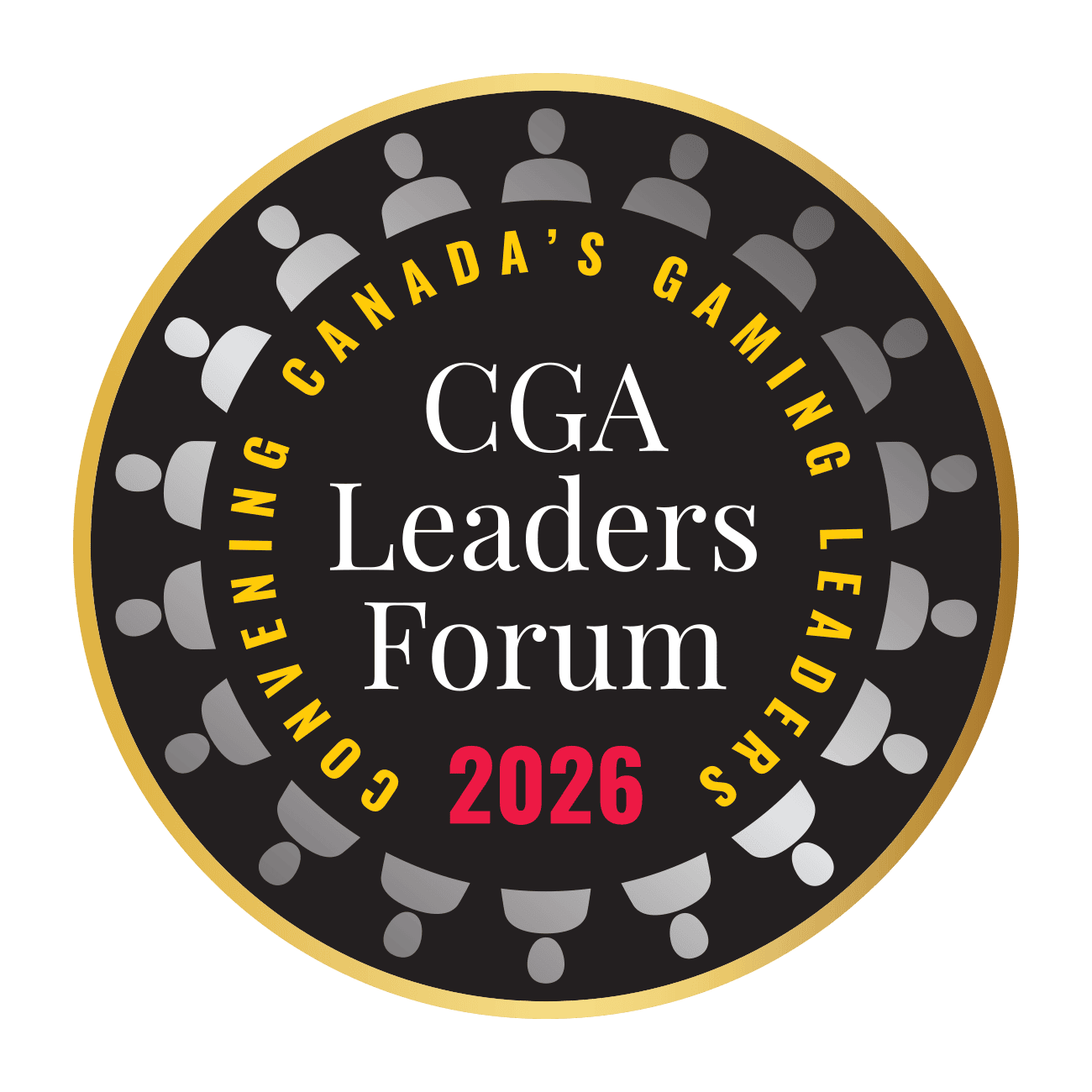 Canadian Gaming Association Leaders Forum 2026 logo with gaming icons.